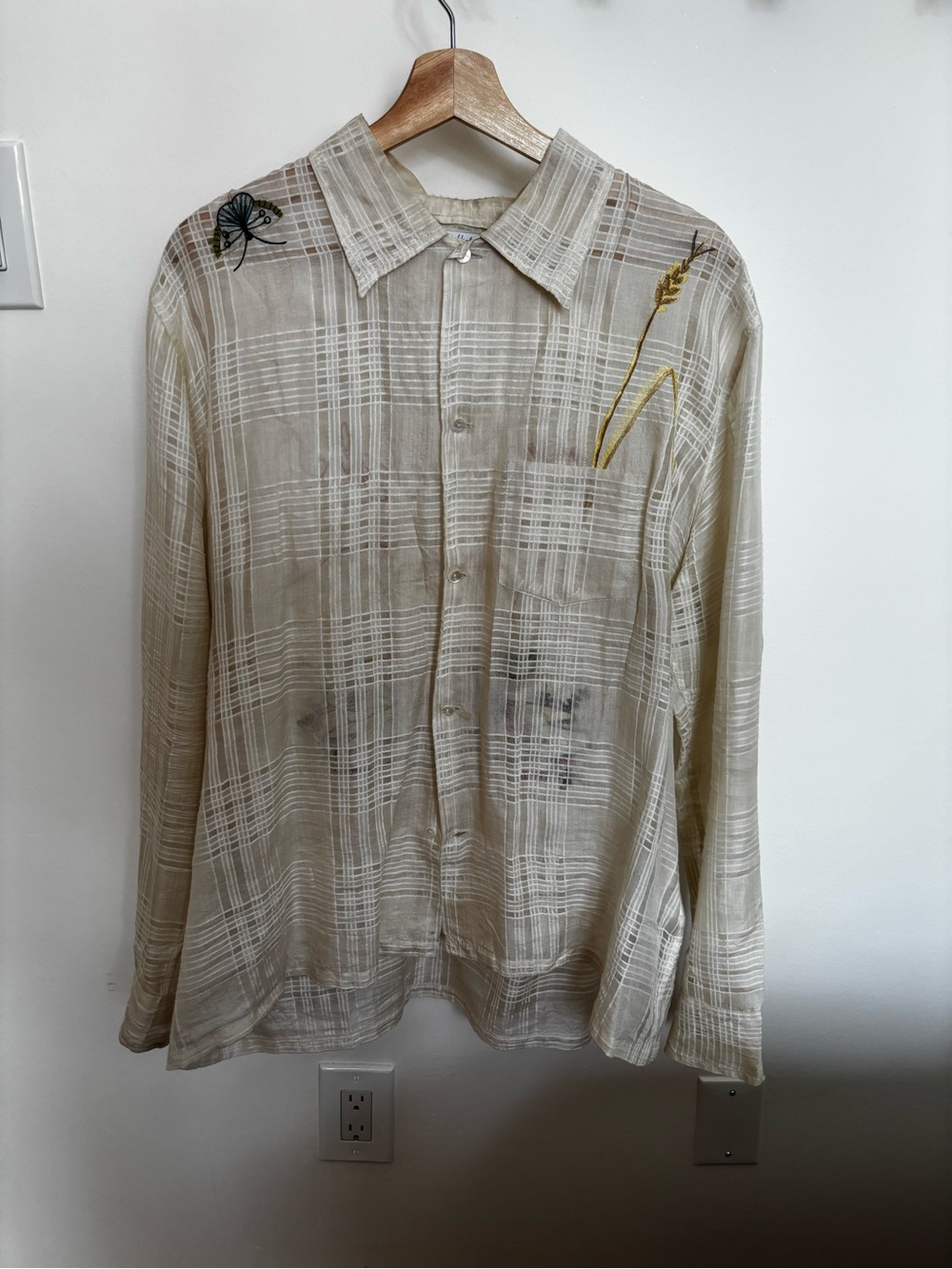 Skyhigh Farm Workwear Silk Embroidered Shirt